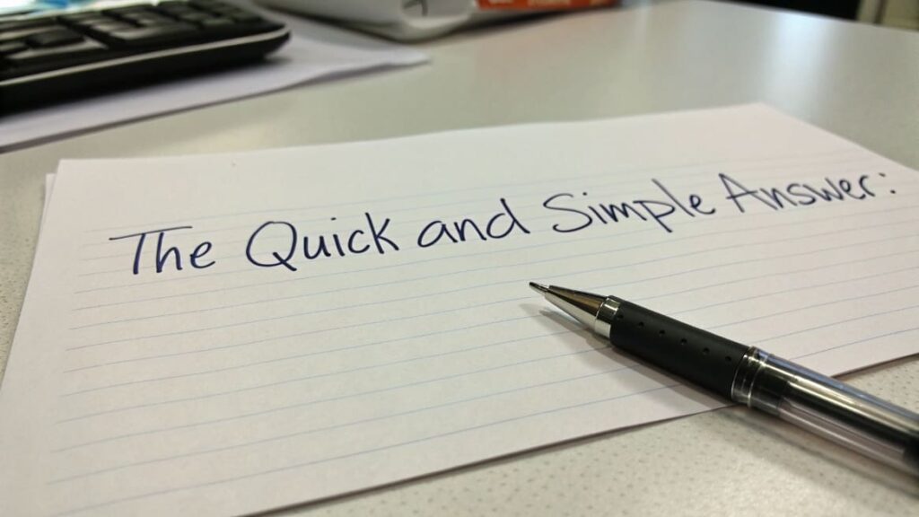 The Quick and Simple Answer: