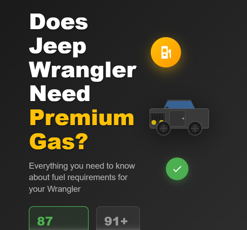 Jeep Wrangler fuel requirements information